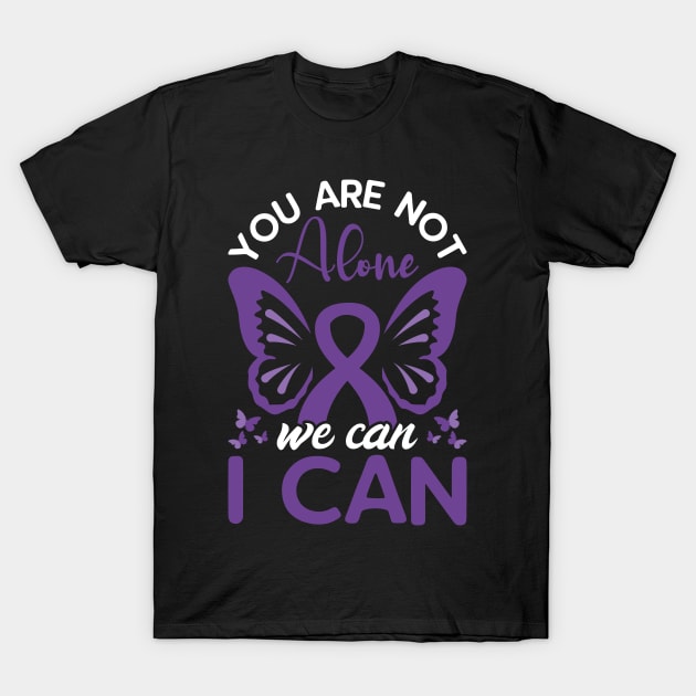 You are not alone we can I can, World Cancer Day T-Shirt by HassibDesign